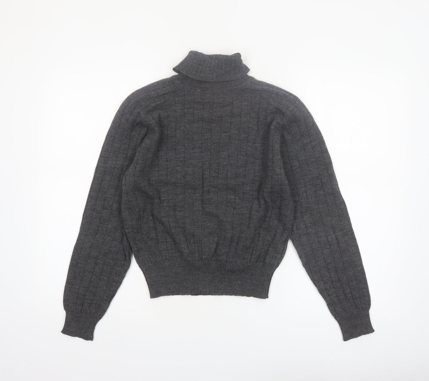 Liz Claiborne Women’s Grey Wool Roll Neck Petite Jumper Size S