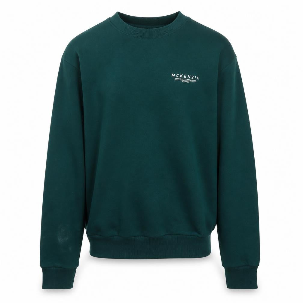 McKenzie Men's Green Crew Neck Sweatshirt M Pullover Logo