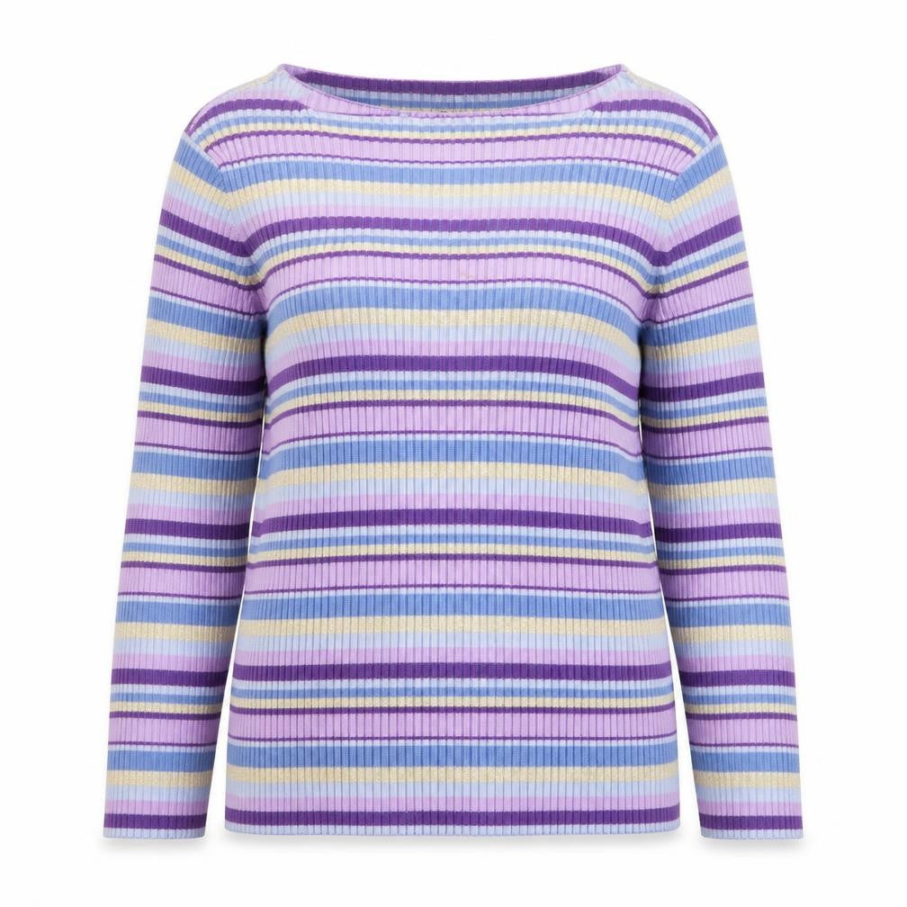 NY & CO Women’s Multicoloured Striped Boat Neck Knit Jumper L