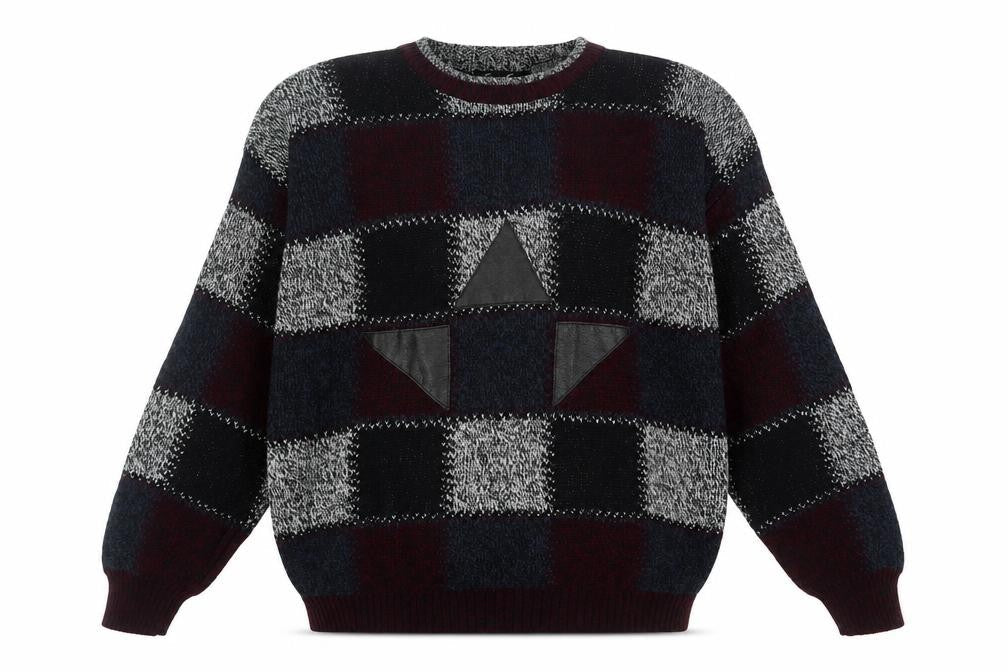 Impact Men’s Multicoloured 2XL Retro Chunky Knit Pullover Jumper