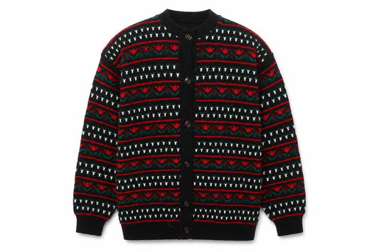 Nanook Men's Multicoloured Fair Isle Wool Cardigan L