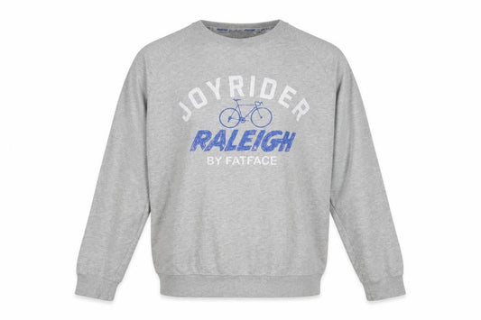 FatFace Men's Grey Raleigh Cycling Graphic Pullover Sweatshirt XL