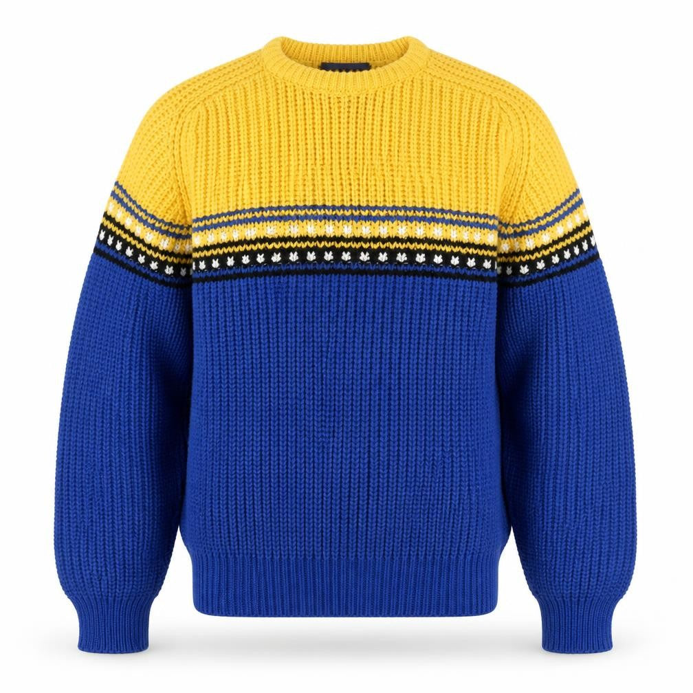 Claybrooke Men's Multicoloured Chunky Knit Acrylic Jumper M