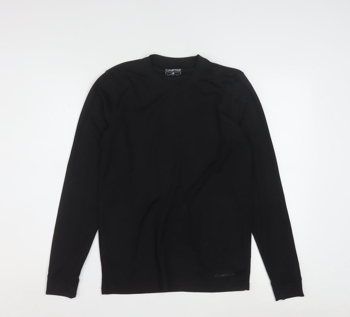 Campri Men's Black Long Sleeve Athletic Quick Dry Top M