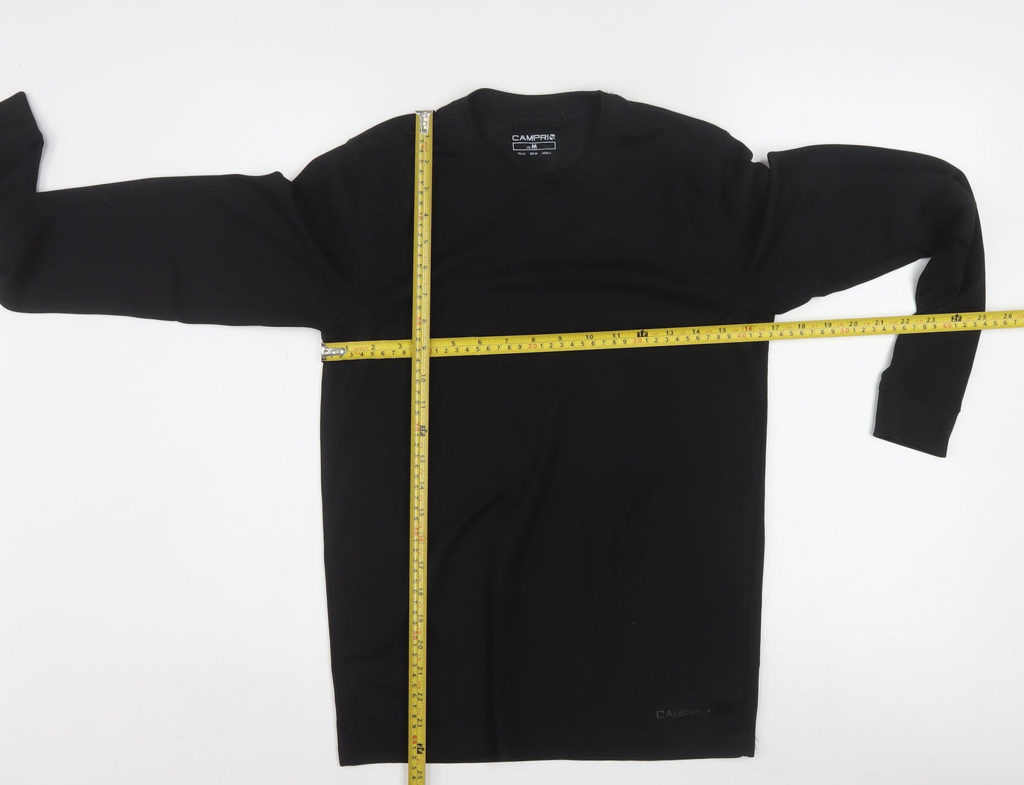 Campri Men's Black Long Sleeve Athletic Quick Dry Top M