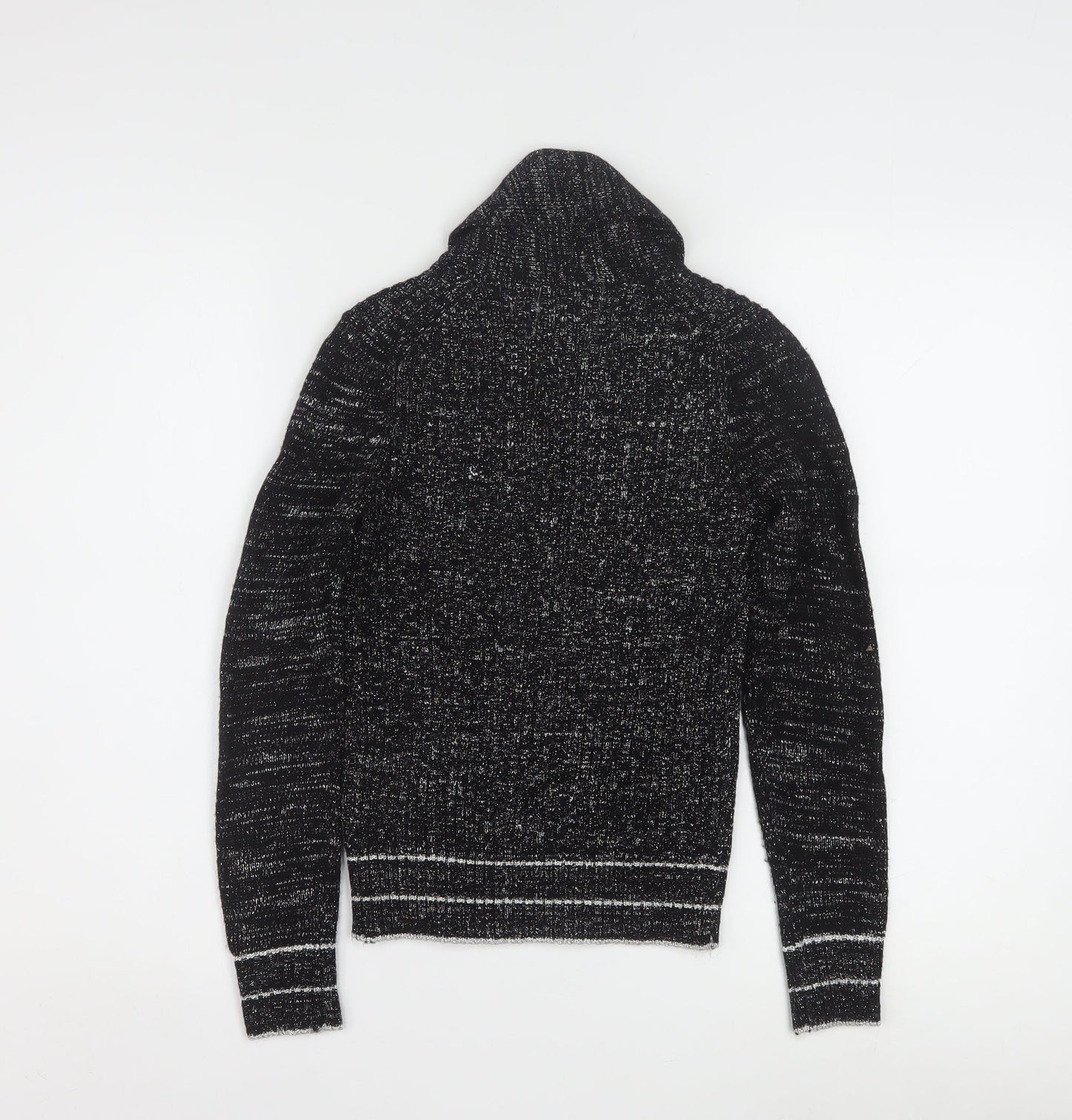 De Rotchild Womens Black V-Neck Knit Pullover Jumper Size S