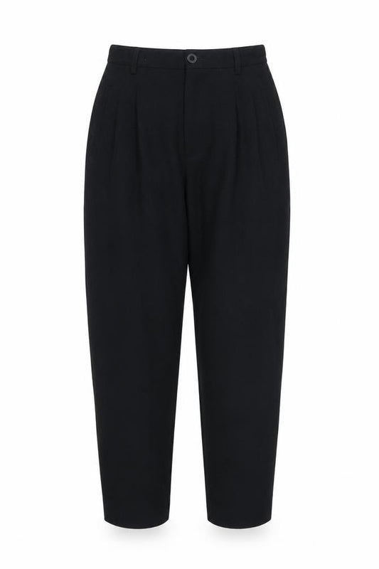 YL by Yair Women's Black High Rise Pleated Tapered Trousers Size 6