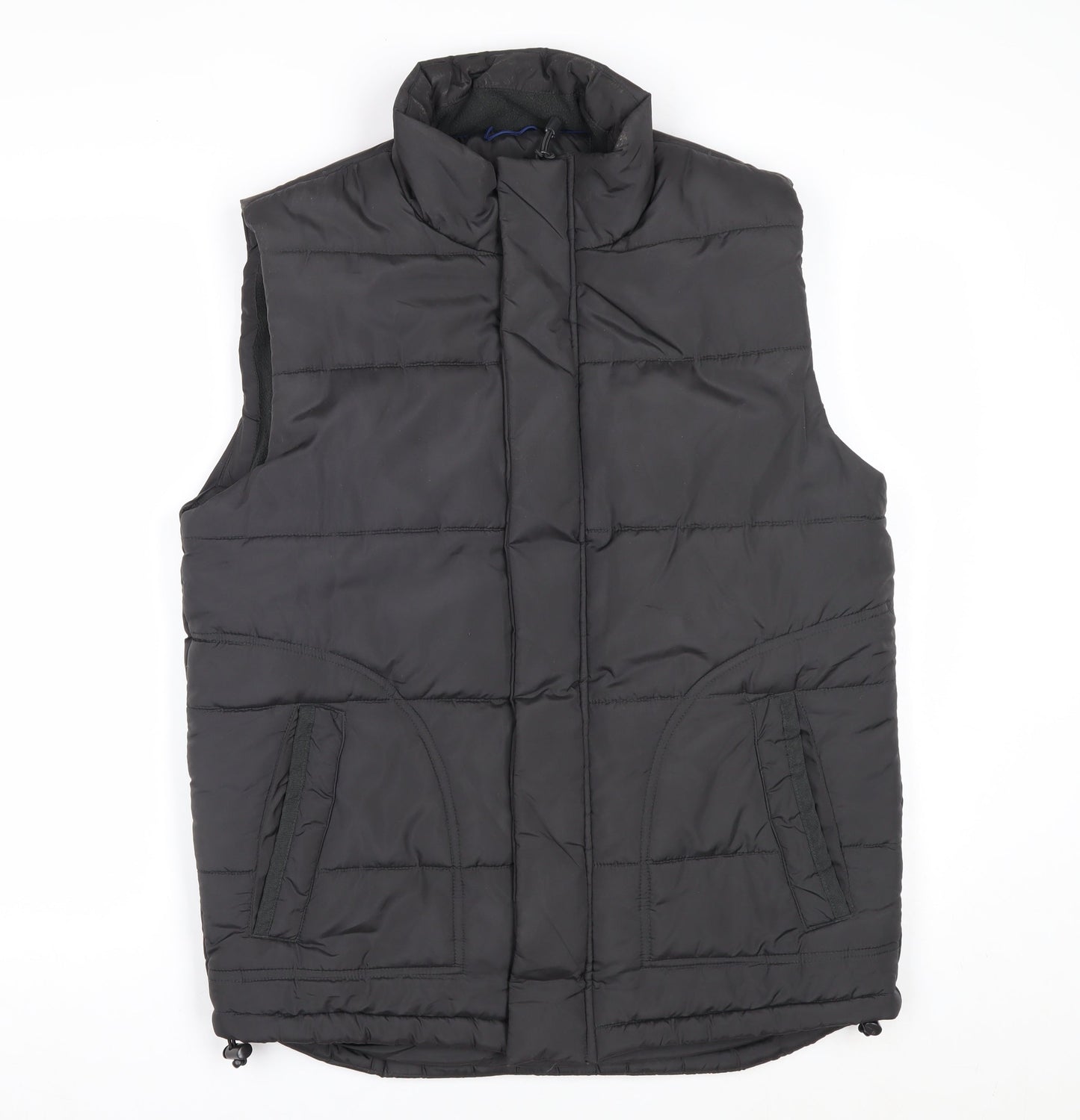 TU Men's Black Puffer Waistcoat Small Regular Fit Polyester