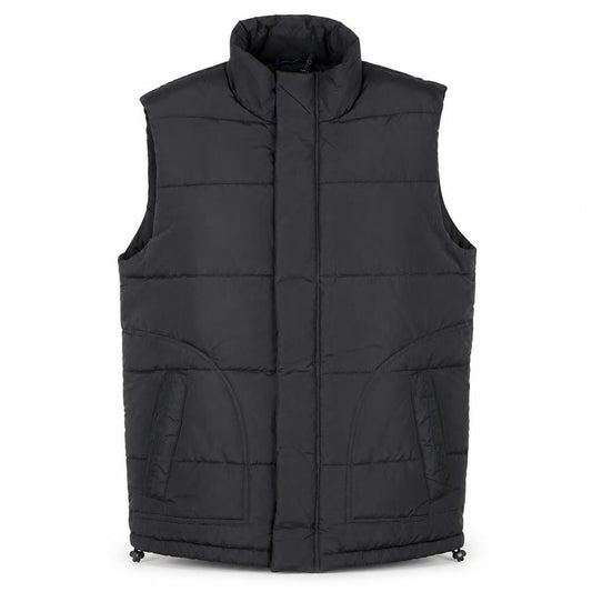 Tu Men's Black Puffer Waistcoat Small Regular Fit Polyester