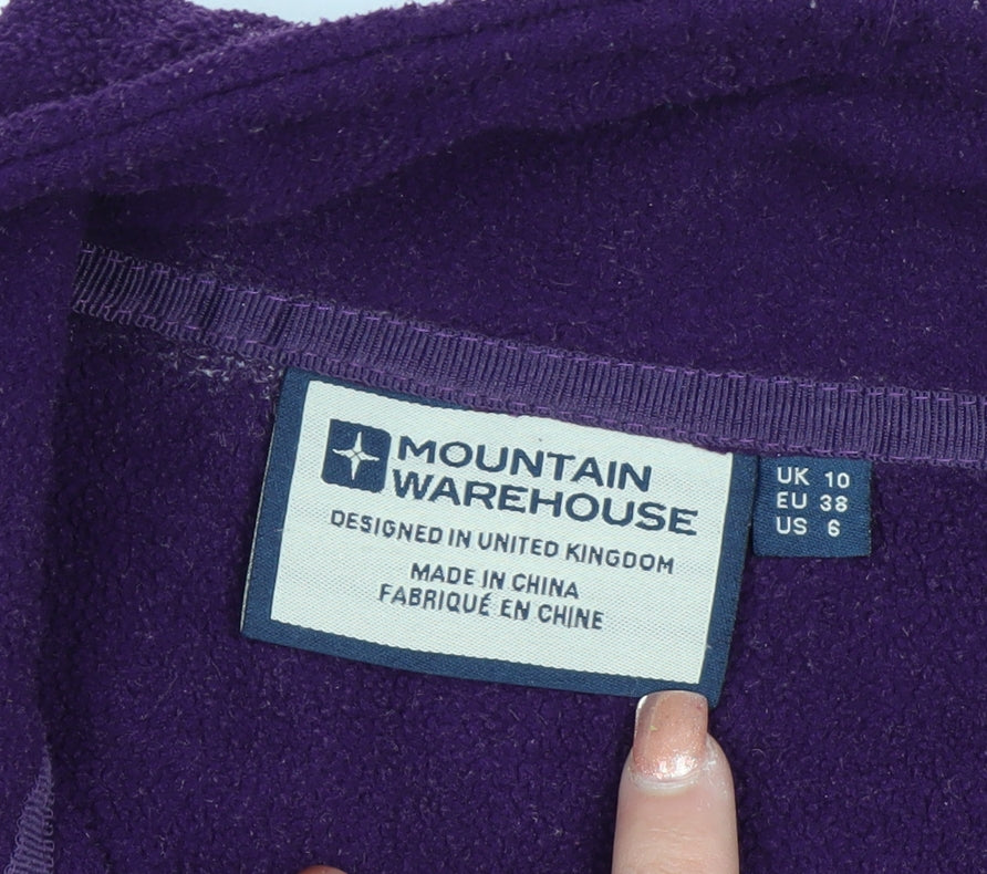 Mountain Warehouse Women’s Purple Full Zip Fleece Jacket UK 10