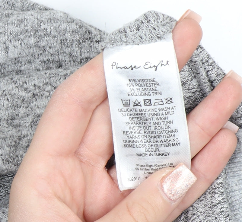 Phase Eight Women’s Grey Roll Neck Knit Jumper Size 14