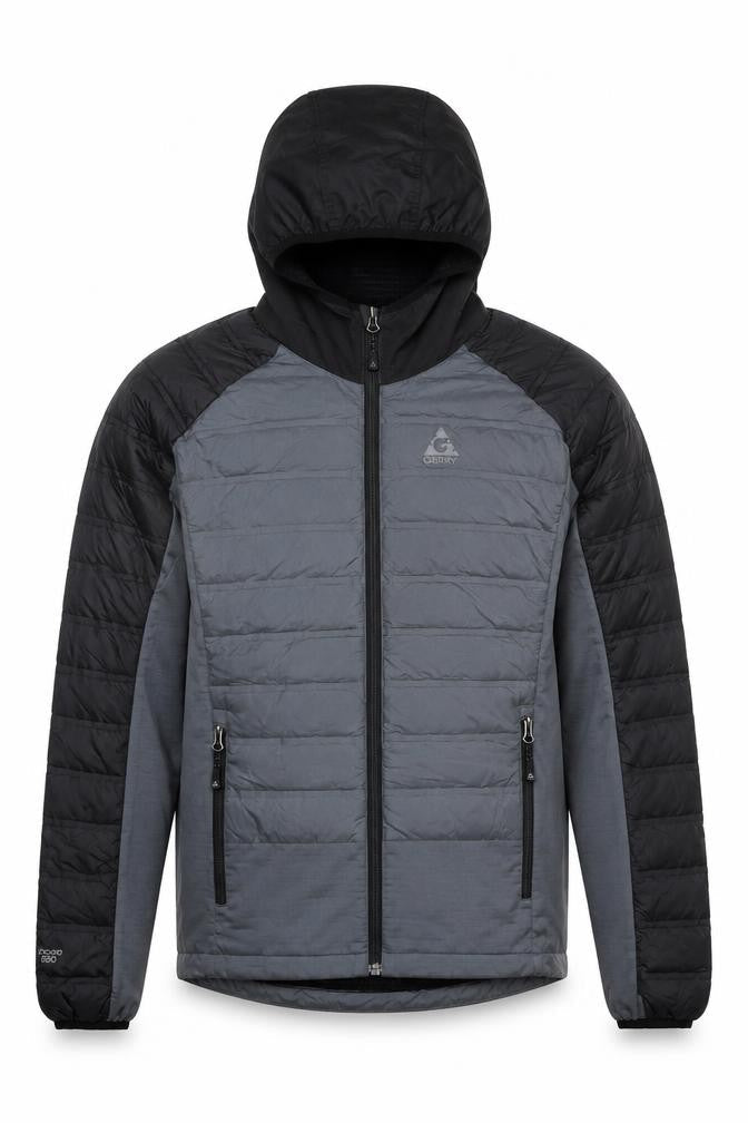 Gerry Men's Grey Hooded Puffer Jacket M Winter Down Outdoor