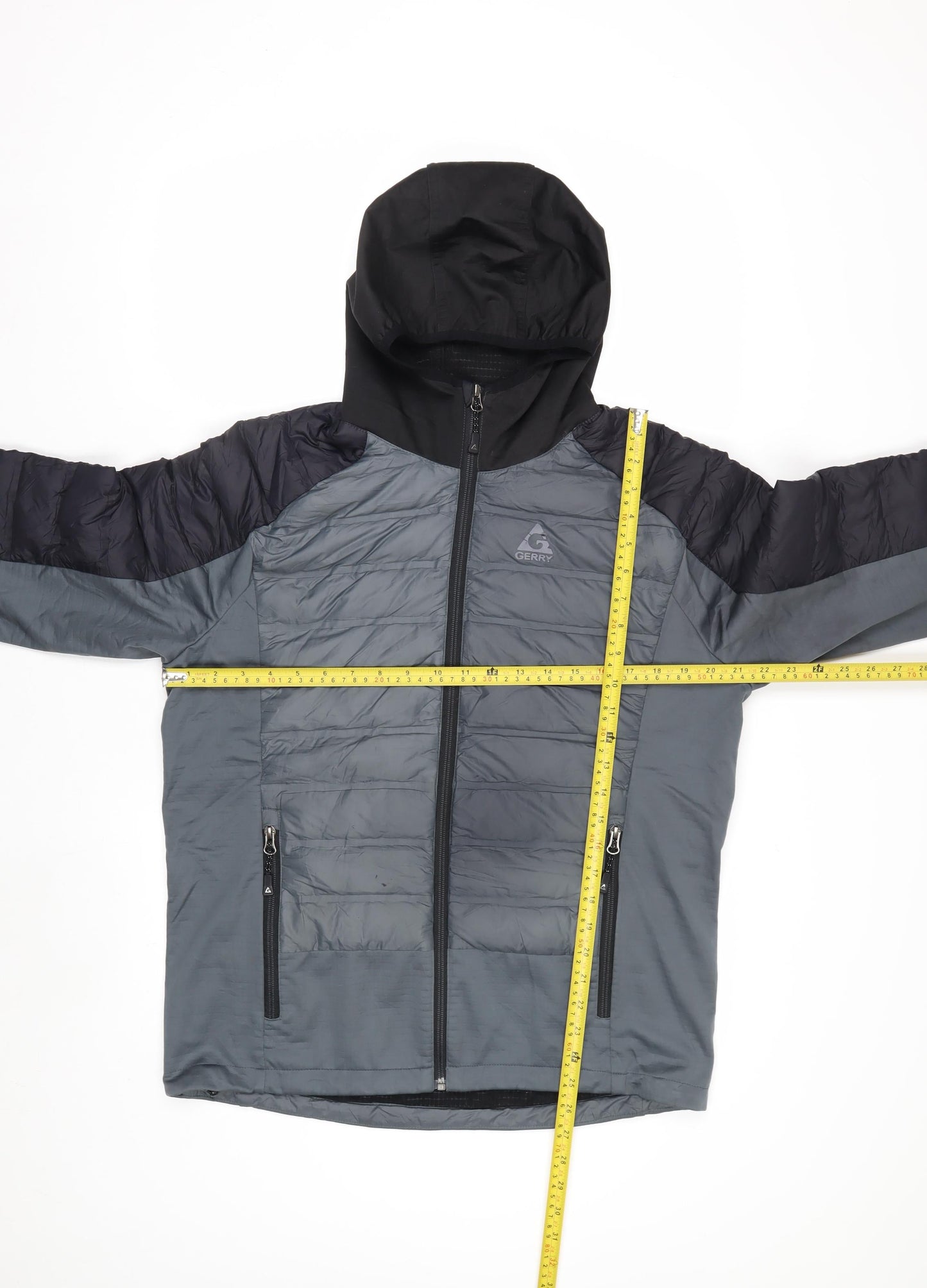 Gerry Men's Grey Hooded Puffer Jacket M Winter Down Outdoor