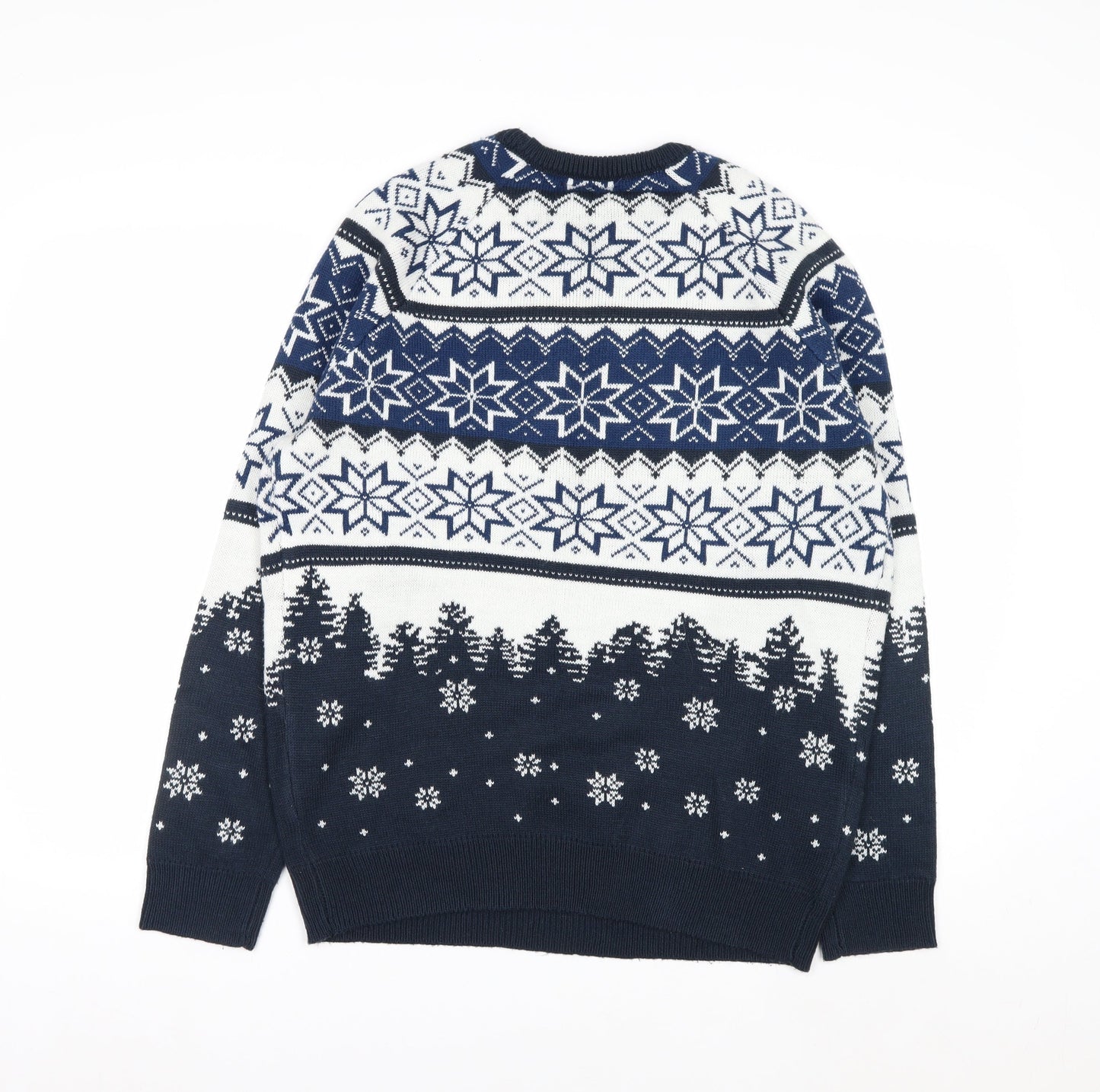 Coca-Cola Men's Blue Christmas Pullover Jumper M Winter Knit