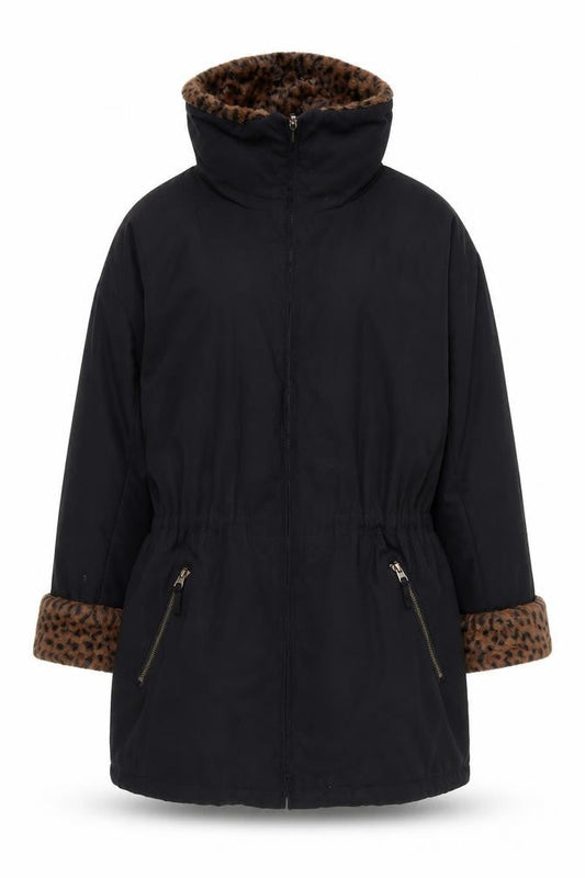 Forecaster of Boston Womens Black XS Faux Fur Trim Winter Parka Coat