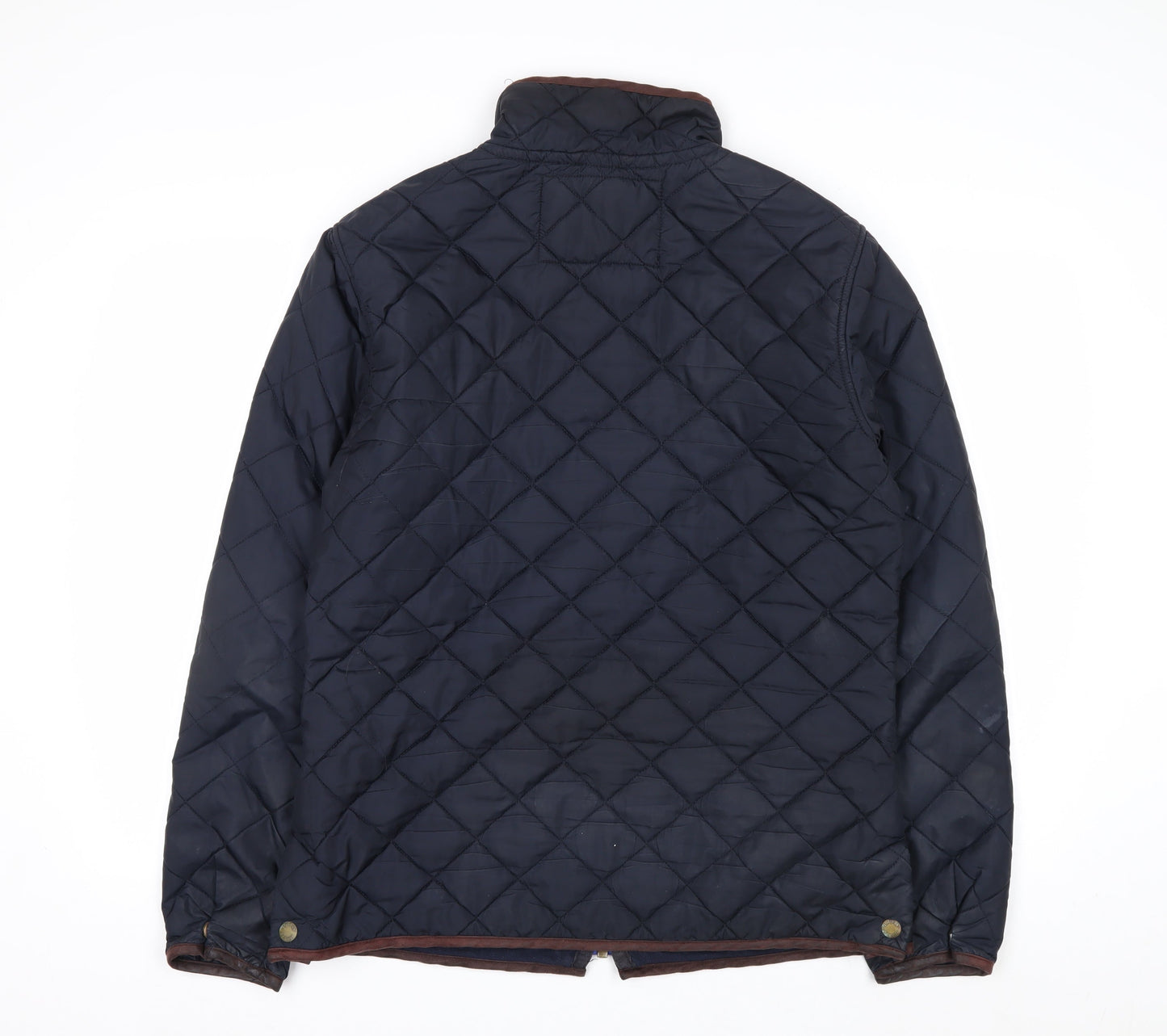 Joules Women Blue Quilted Mid-Length Jacket Size M