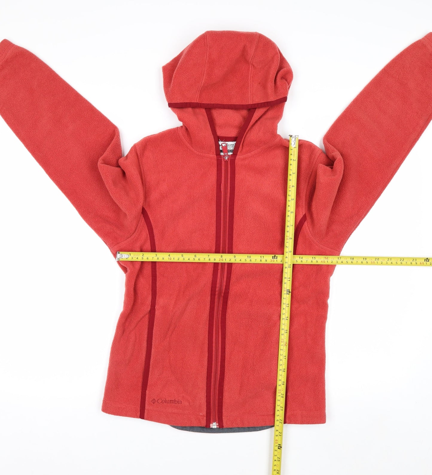 Columbia Women's Red Full Zip Fleece Hoodie Size S