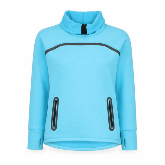 Sweaty Betty Women Blue Small Pullover Sweatshirt Polyester Wool Blend