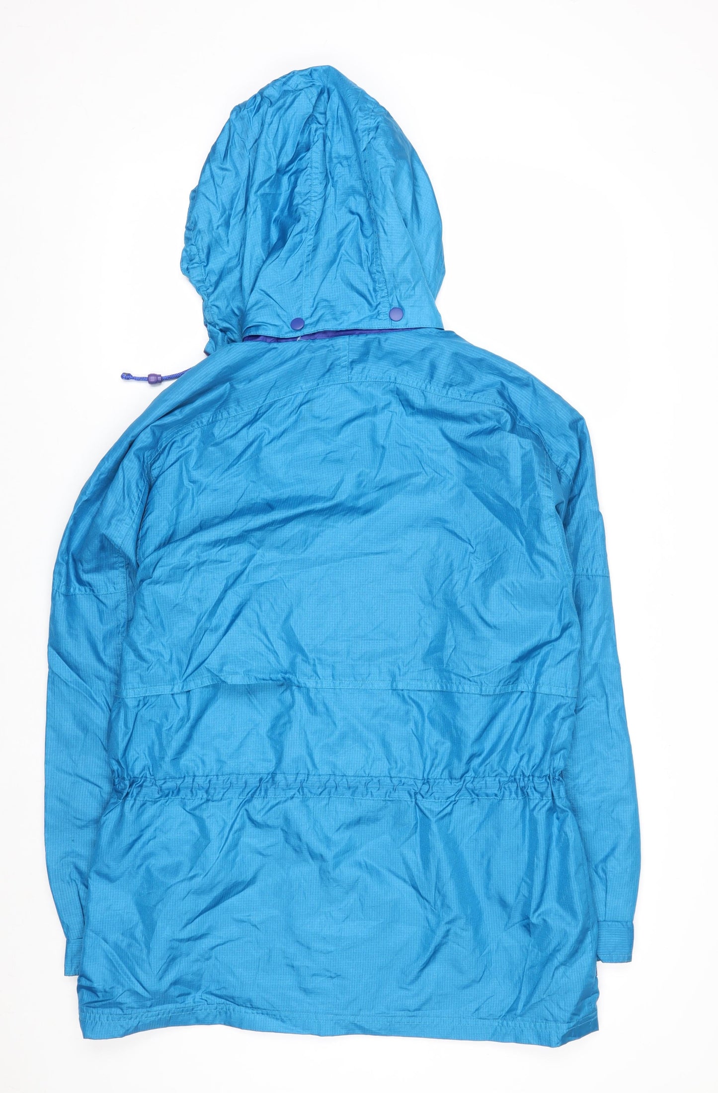 Easywear Women’s Blue Hooded Anorak Jacket M Lightweight Nylon