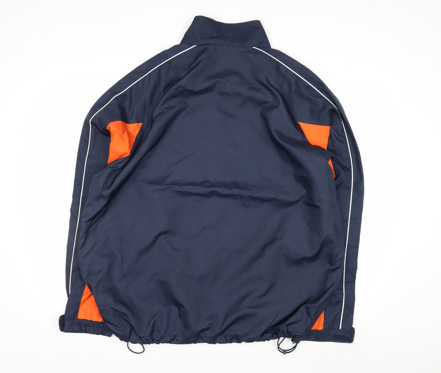 NFL Men’s Blue XL Windbreaker Jacket with Logo and Zip Pockets