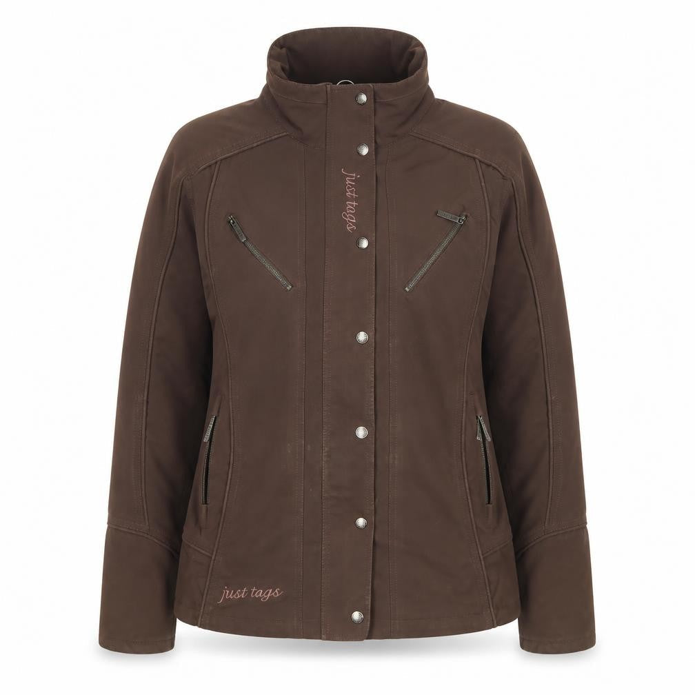 Just Togs Womens Brown Softshell Equestrian Jacket Size 12