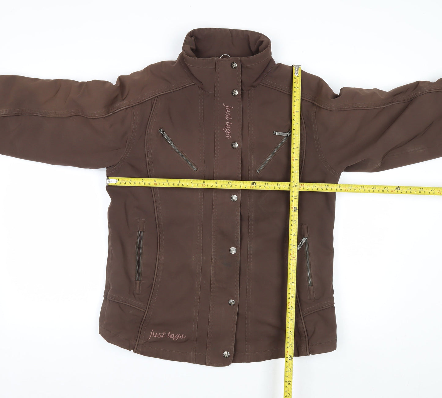 Just Togs Womens Brown Softshell Equestrian Jacket Size 12