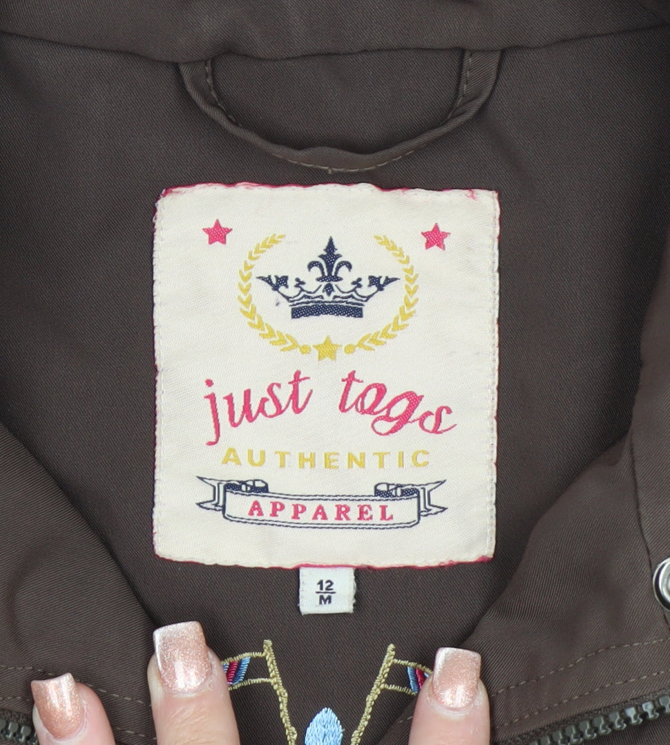 Just Togs Womens Brown Softshell Equestrian Jacket Size 12