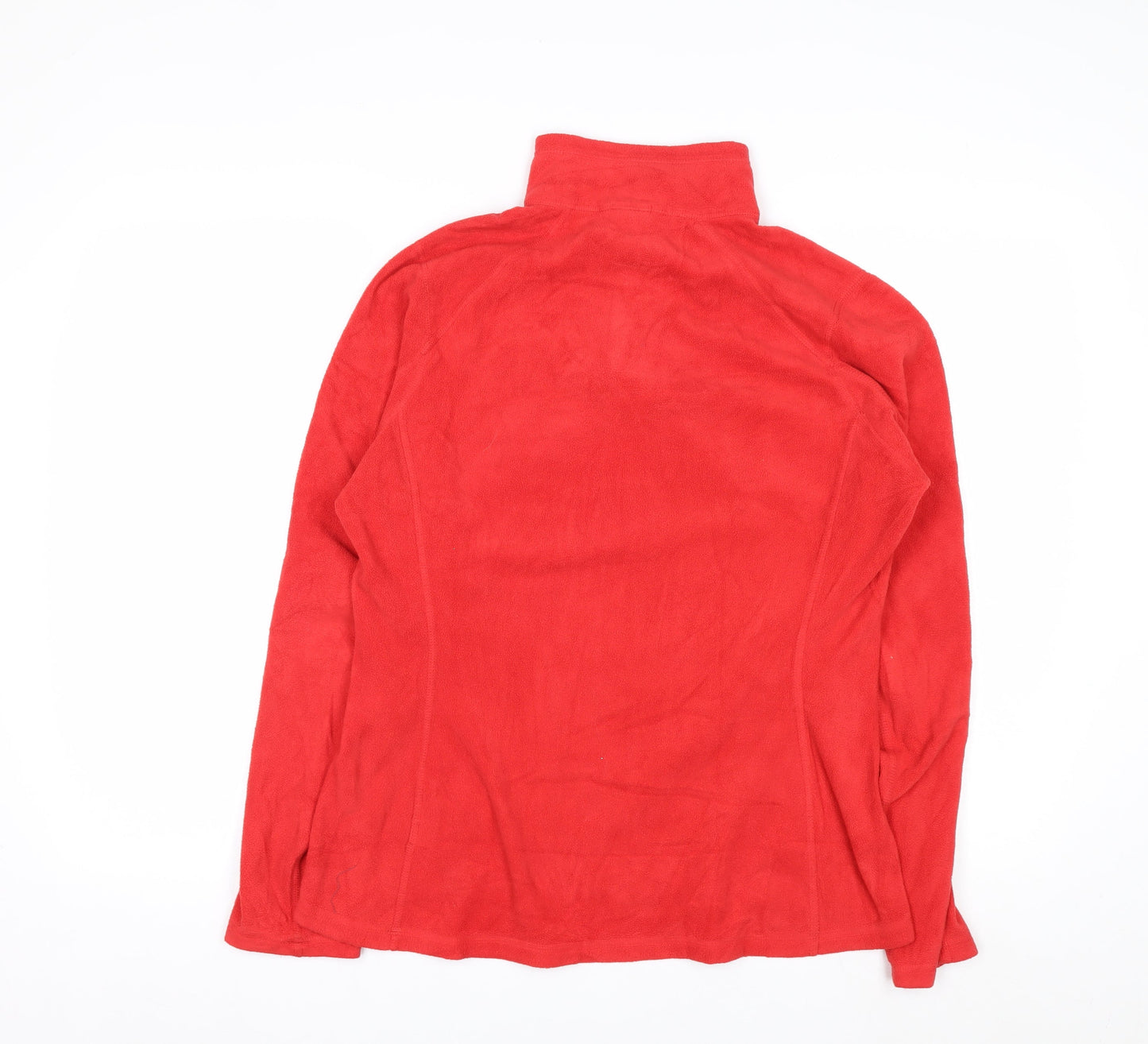The North Face Womens Red Fleece 1/4 Zip Pullover Sweatshirt Size M