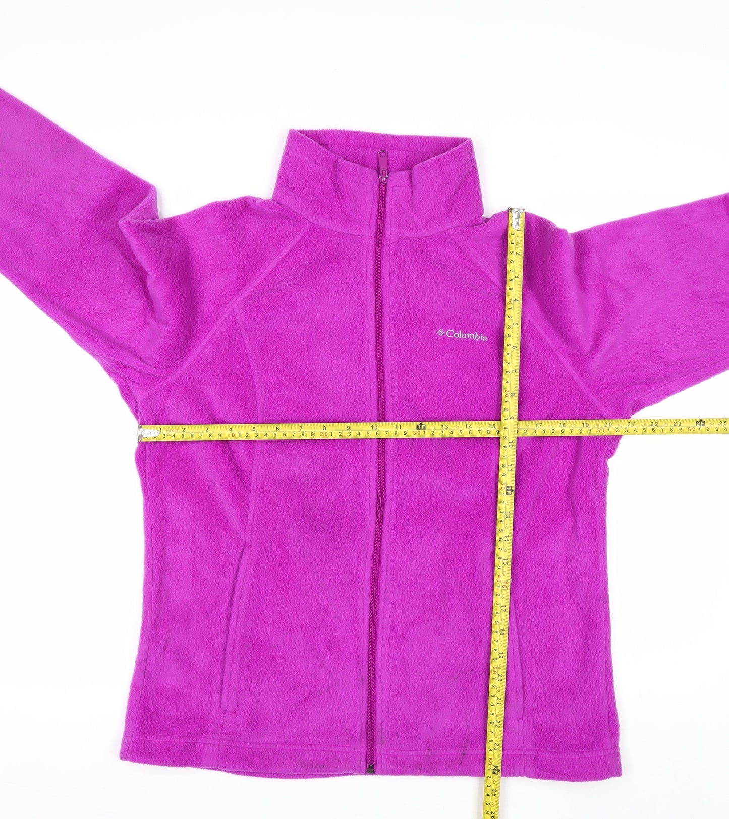 Columbia Women’s Pink Full Zip Fleece Sweatshirt L Warm Outdoor