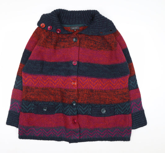 Marks and Spencer Per Una Women's Multicoloured XXL Striped Chunky Knit Cardigan