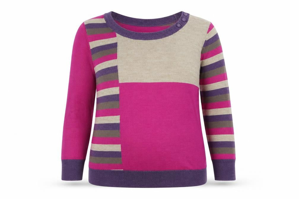 Marks & Spencer Per Una Women's Multicoloured Striped Jumper Size 14