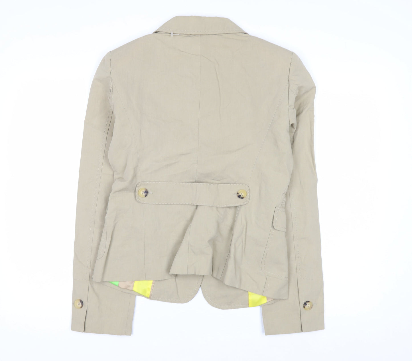 R.E.D. Valentino Women's Beige Cotton Linen Blazer Jacket Size 16
