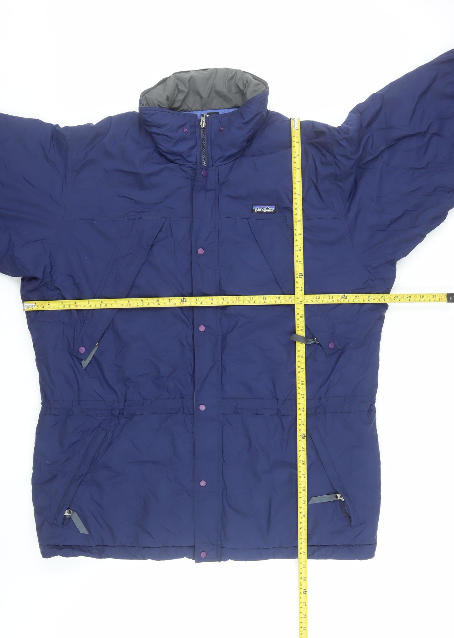 Patagonia Men's Blue Long Puffer Jacket L Insulated Water Resistant