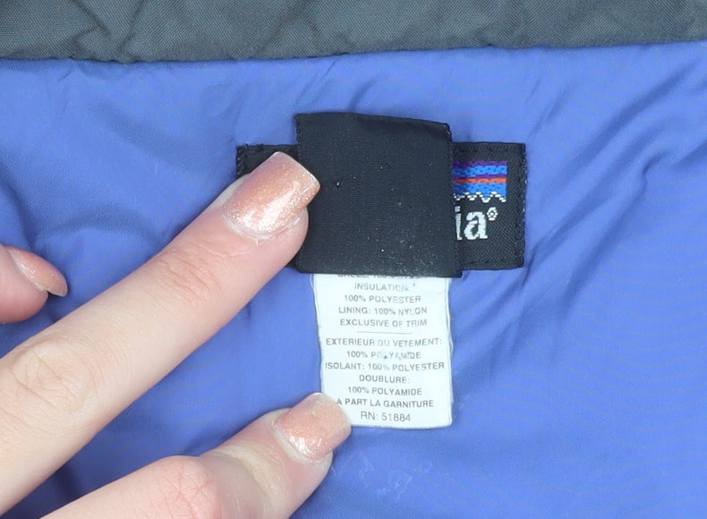 Patagonia Men's Blue Long Puffer Jacket L Insulated Water Resistant