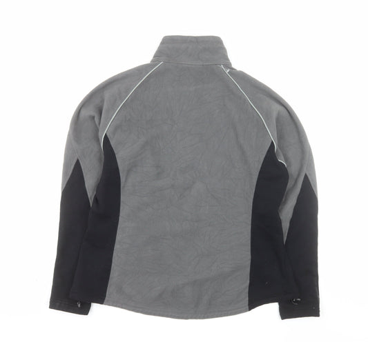 REI Men's Grey Full Zip Fleece Jacket XL Outdoor Hiking