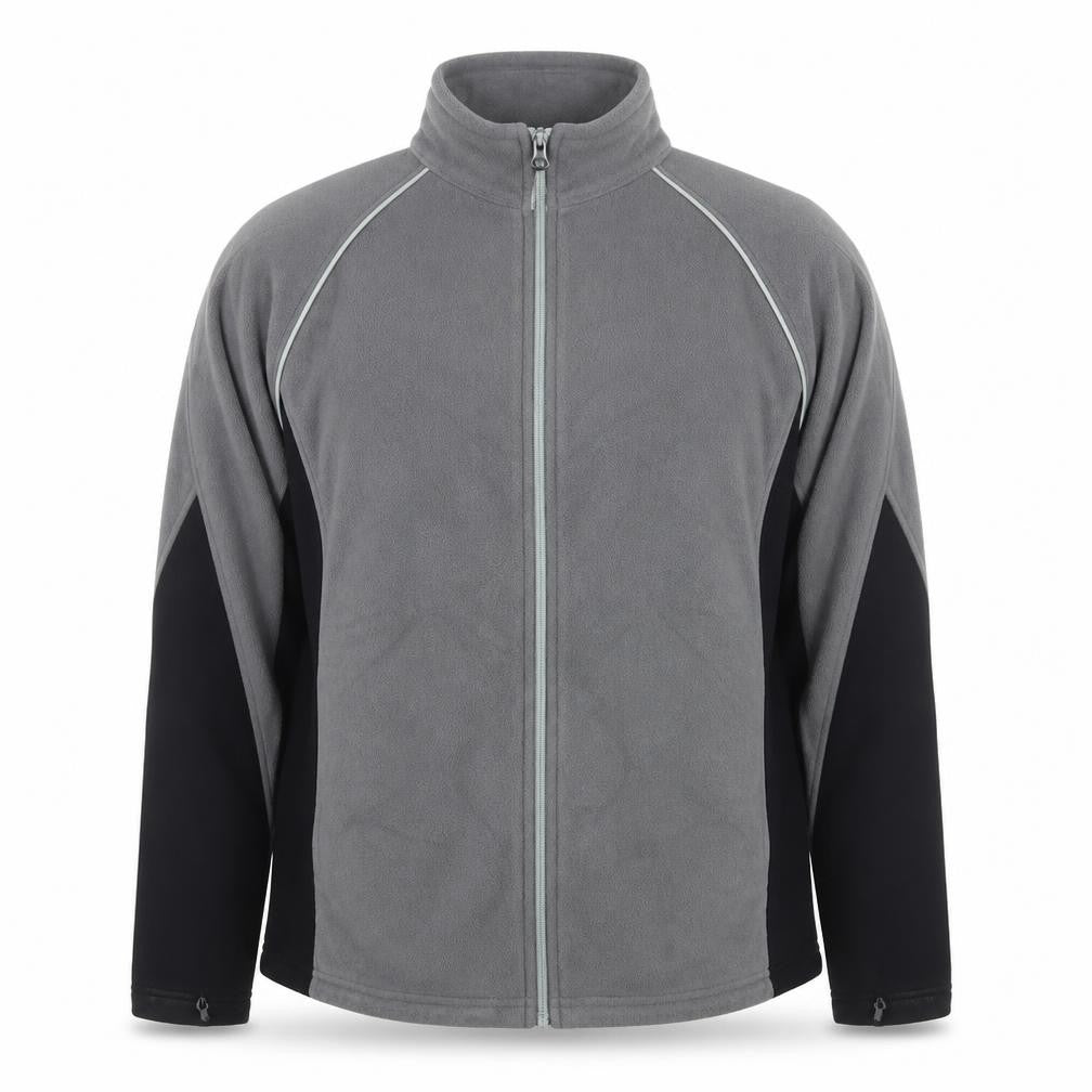 REI Men's Grey Full Zip Fleece Jacket XL Outdoor Hiking