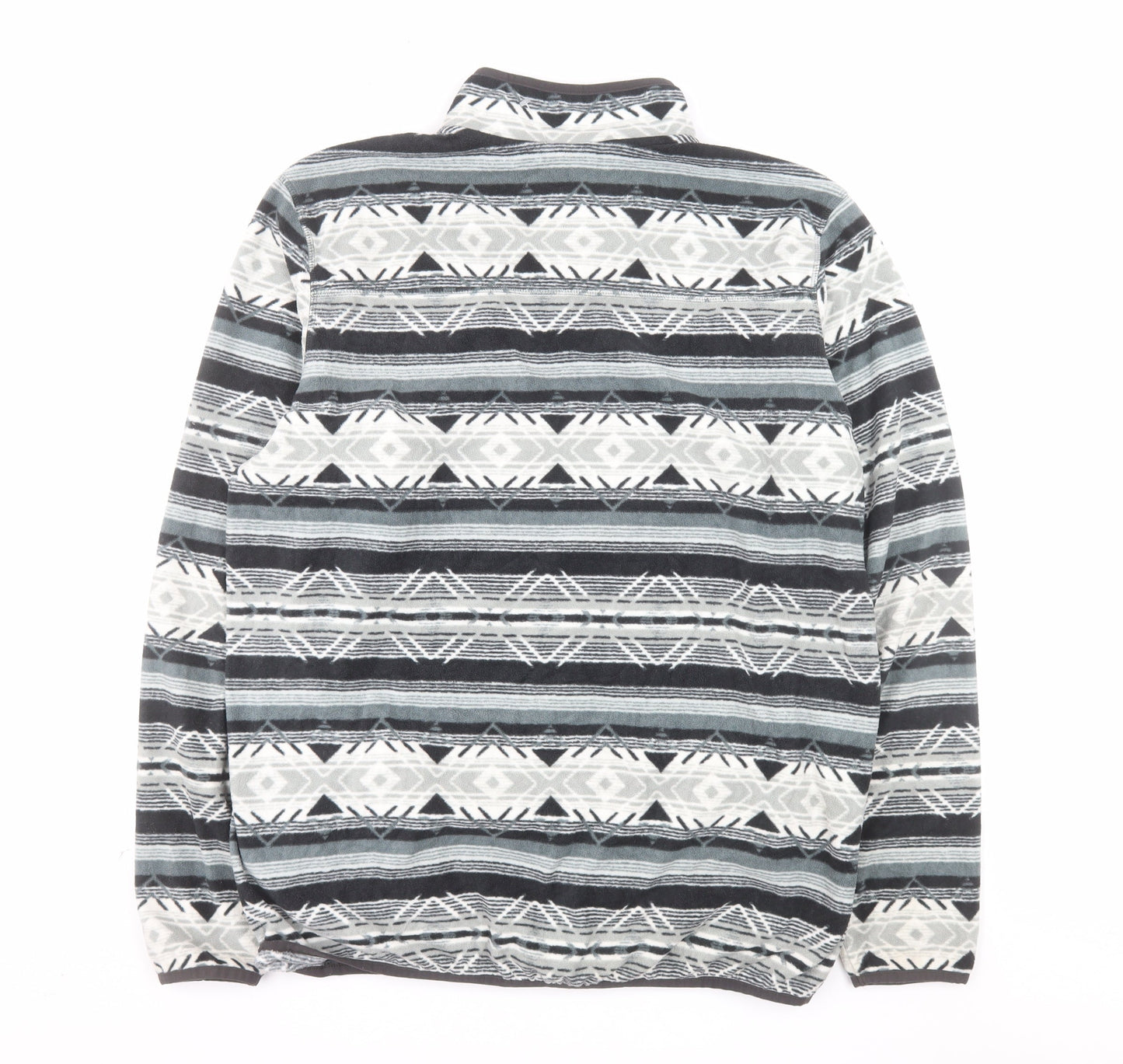 Eddie Bauer Men’s Grey Aztec Fleece Henley Sweatshirt 3XLT