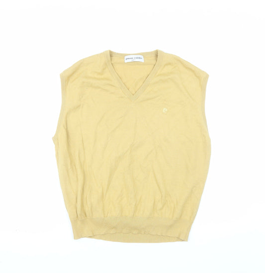 Pierre Cardin Men's Beige Wool Blend Sleeveless V-Neck Vest Jumper L