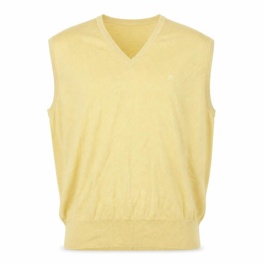 Pierre Cardin Men's Beige Wool Blend Sleeveless V-Neck Vest Jumper L