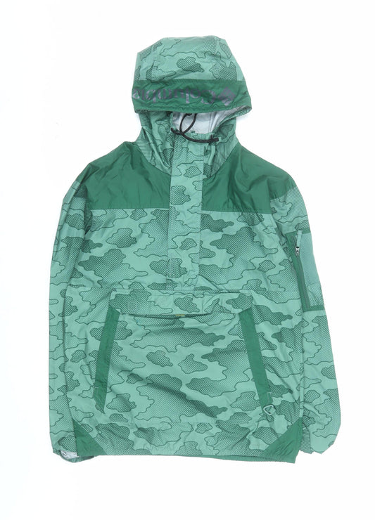 Columbia Men’s Green Camouflage Anorak Windbreaker Jacket S