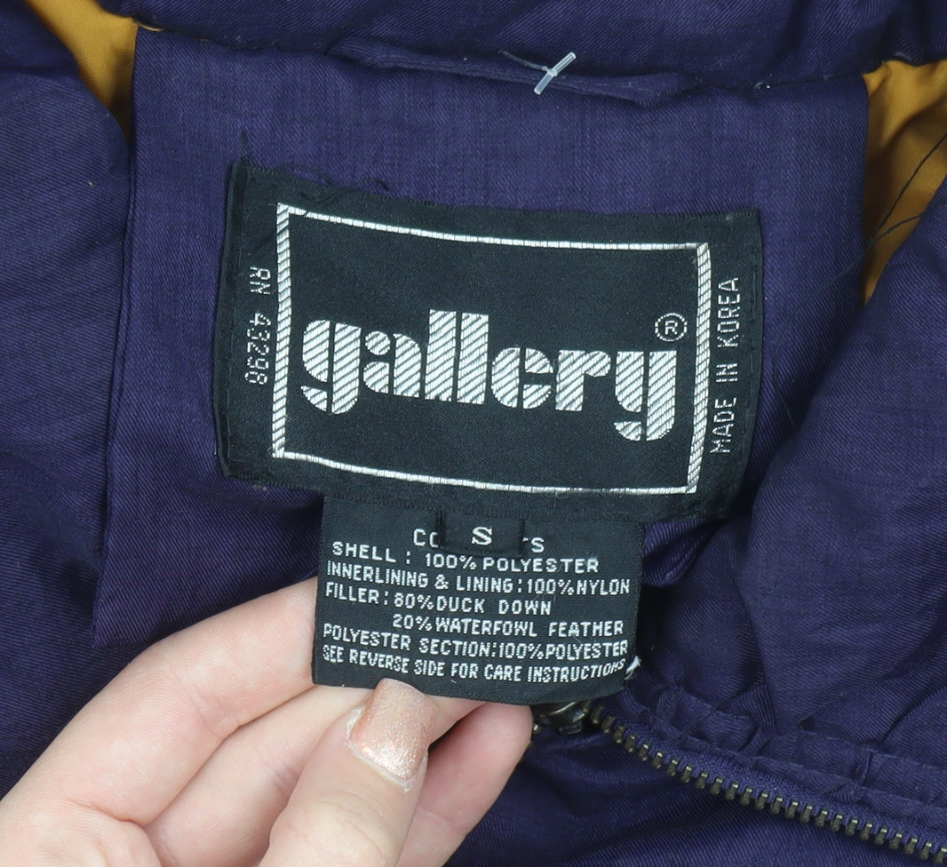 Gallery Men's Purple Down Insulated Parka Coat Size S Winter Jacket