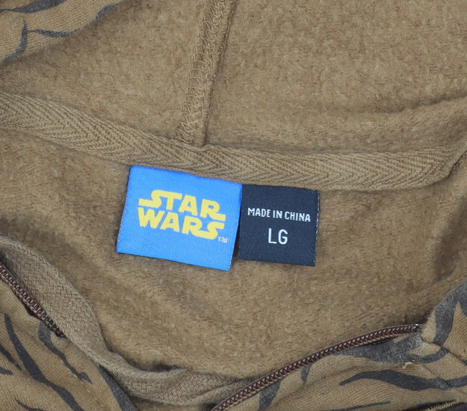 Star Wars Men’s Brown Chewbacca Full Zip Hoodie L