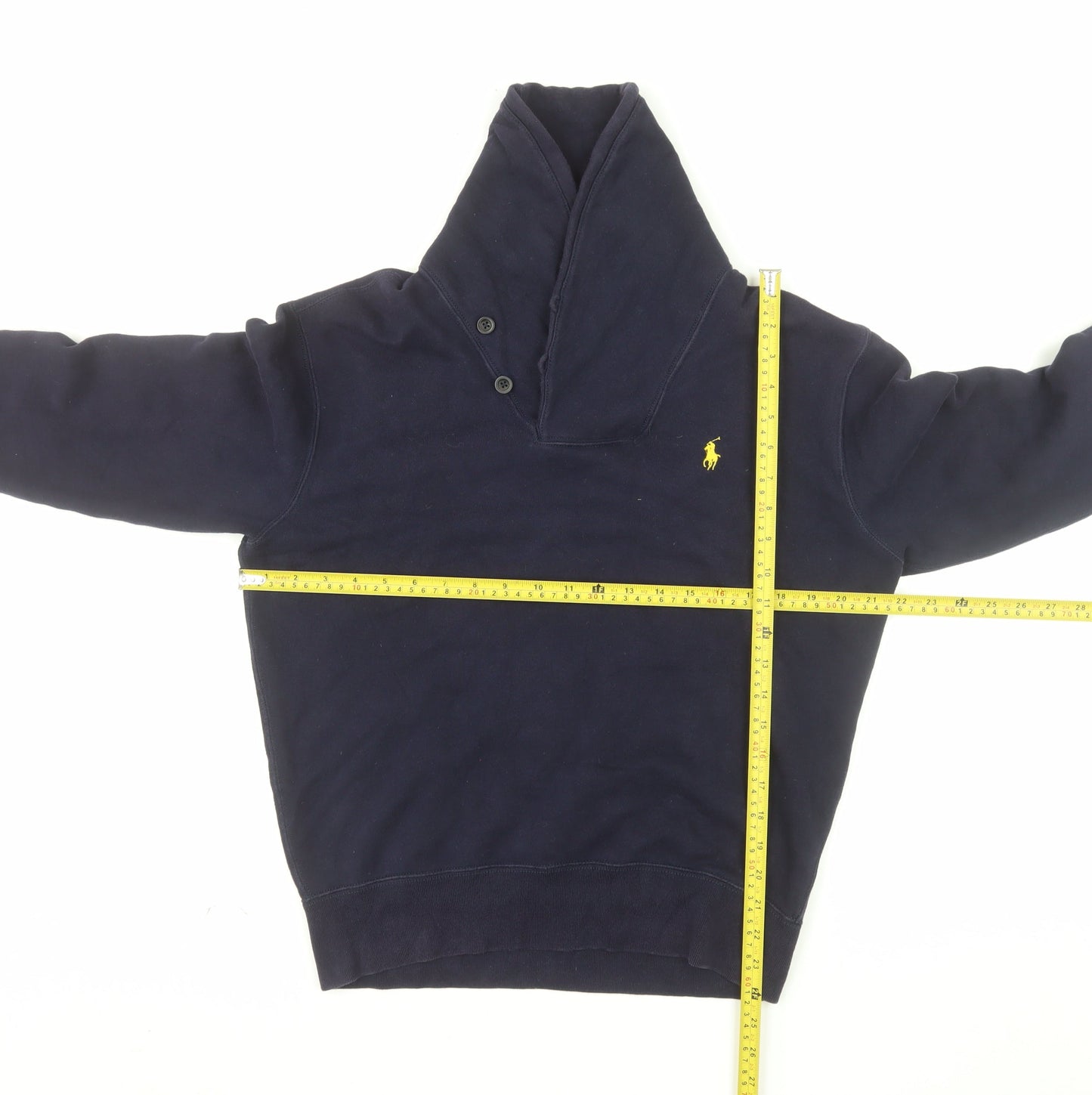 Polo Ralph Lauren Men's Navy Button Henley Sweatshirt Size S