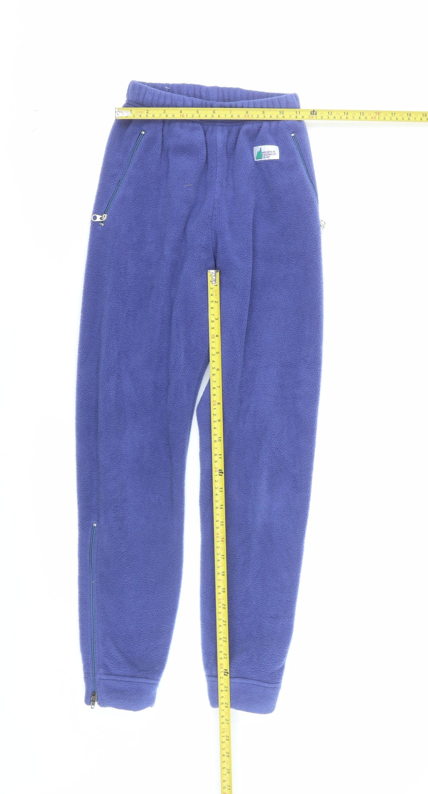 Polartec Men Blue Fleece Sweatpants XS Elastic Waist Winter Warm