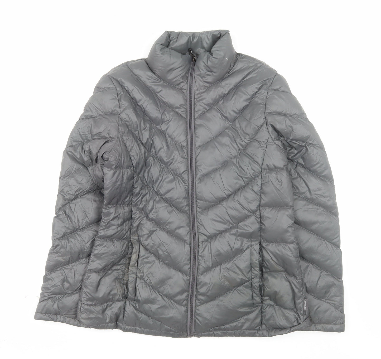 Calvin Klein Men's Grey M Lightweight Down Puffer Jacket