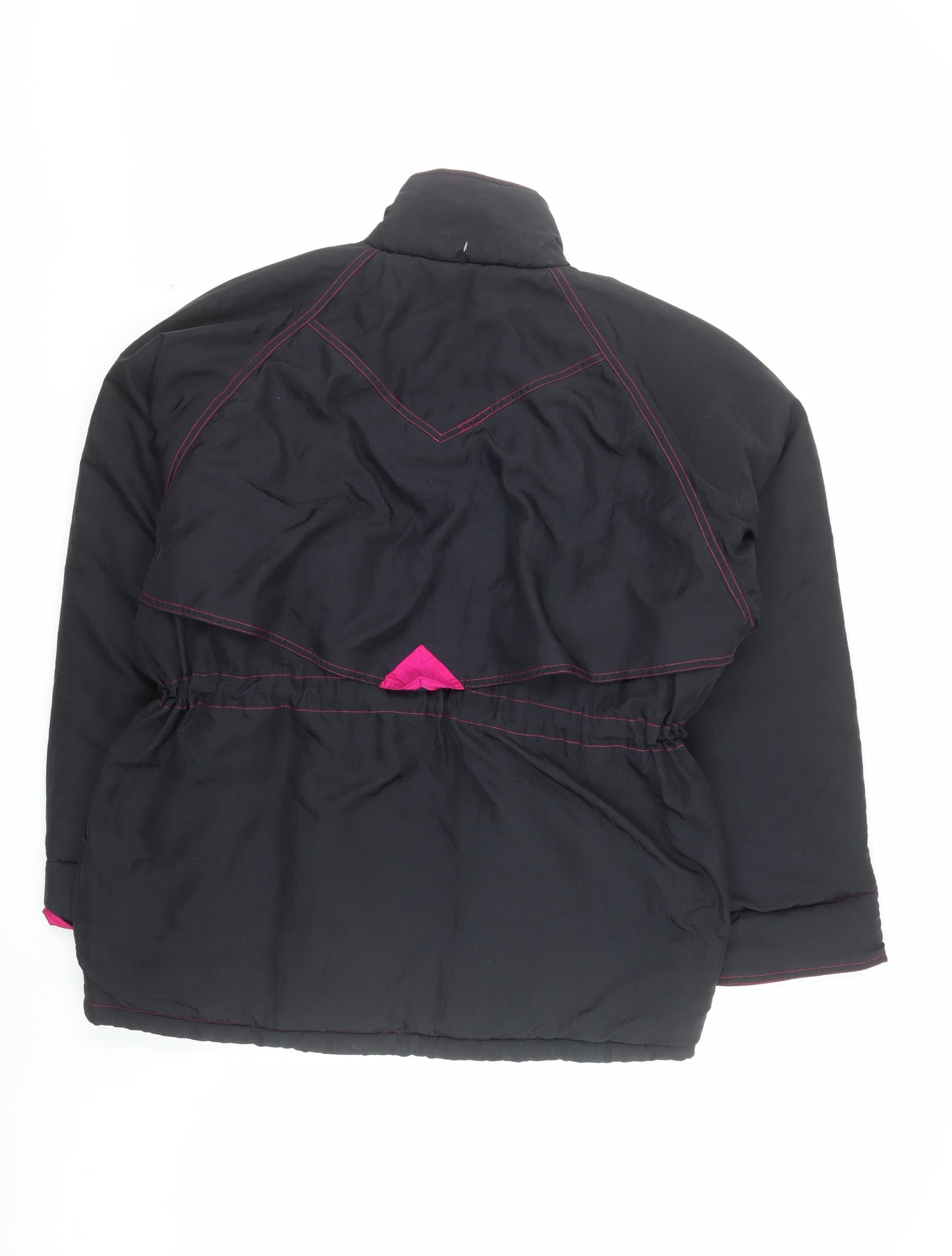 New Extra Women's Black Pink Puffer Jacket M Winter Nylon