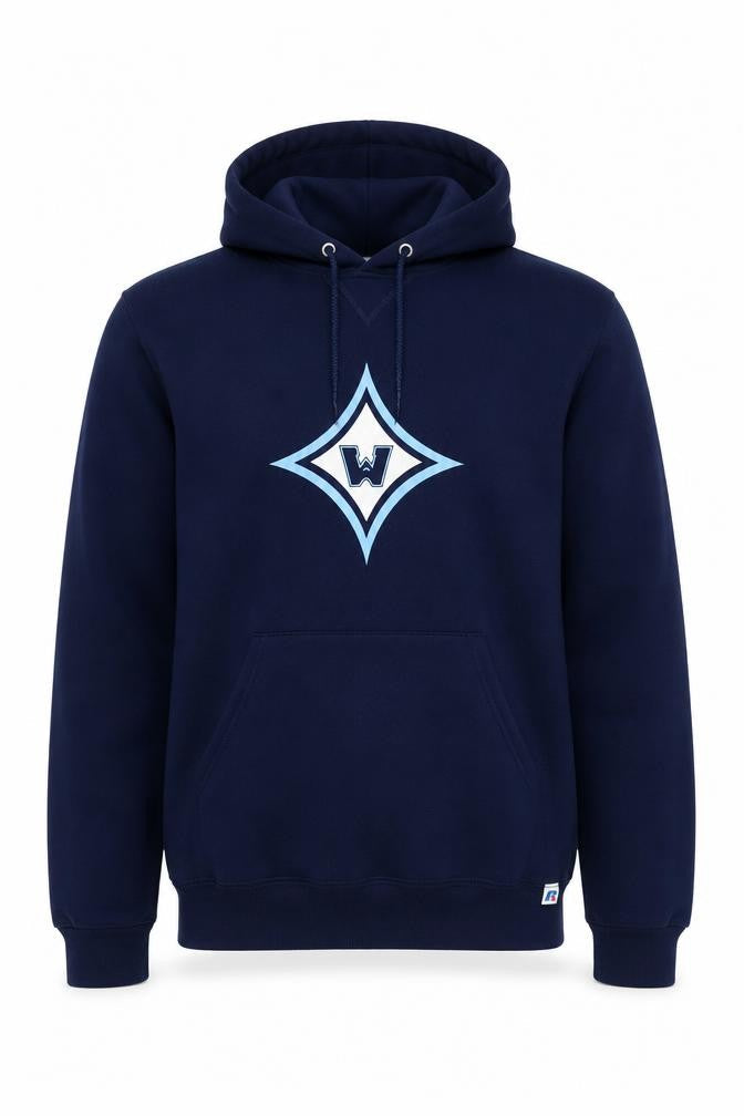 Russell Athletic Men’s Blue Pullover Hoodie M Baseball Sportswear
