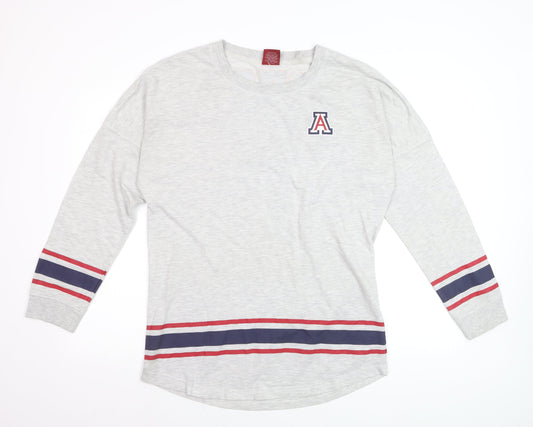 Colosseum Women Grey Arizona Wildcats Long Sleeve Pullover Sweatshirt L