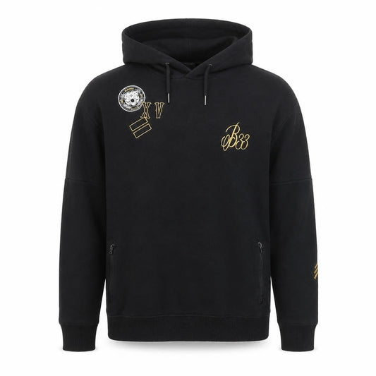 Bee Inspired Men's Black Embroidered Pullover Hoodie Size M