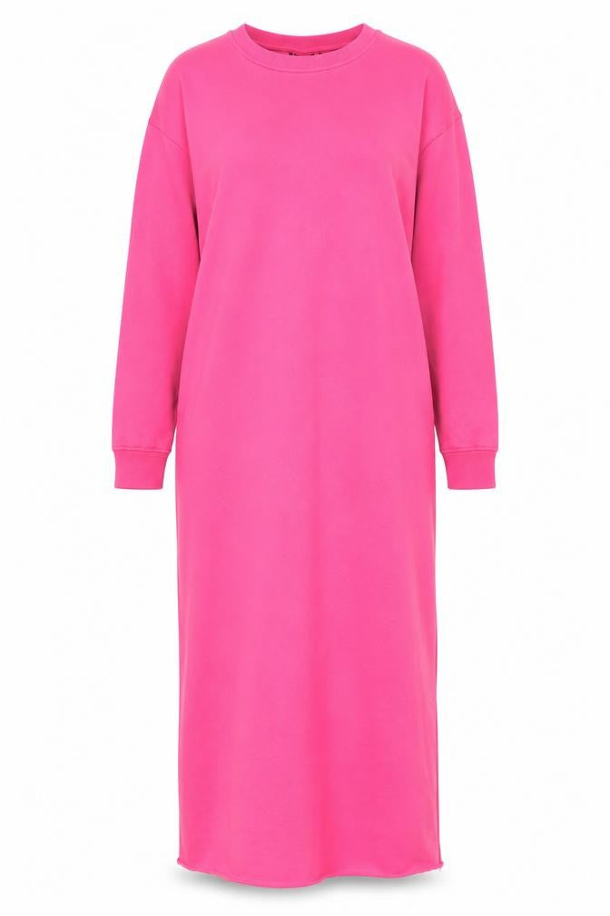 ASOS DESIGN Womens Pink Long Sleeve Midi T-Shirt Dress Size 10